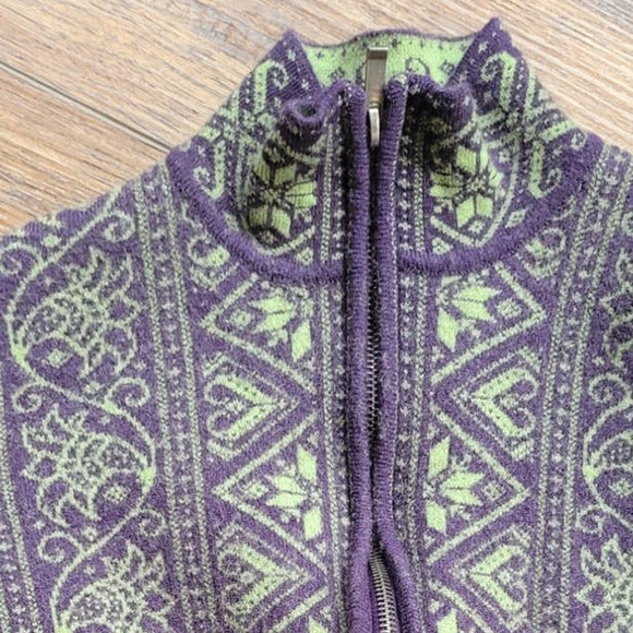 Girls Neve 100% Wool Full-Zip Sweater Jacket Mock Neck Size 7/8 - Picture 2 of 5